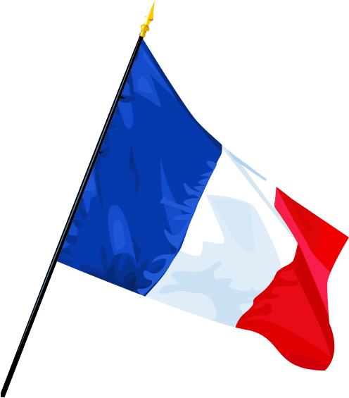 France Flag Clipart Png 02827 411 - French Flag On Stick (506x578)