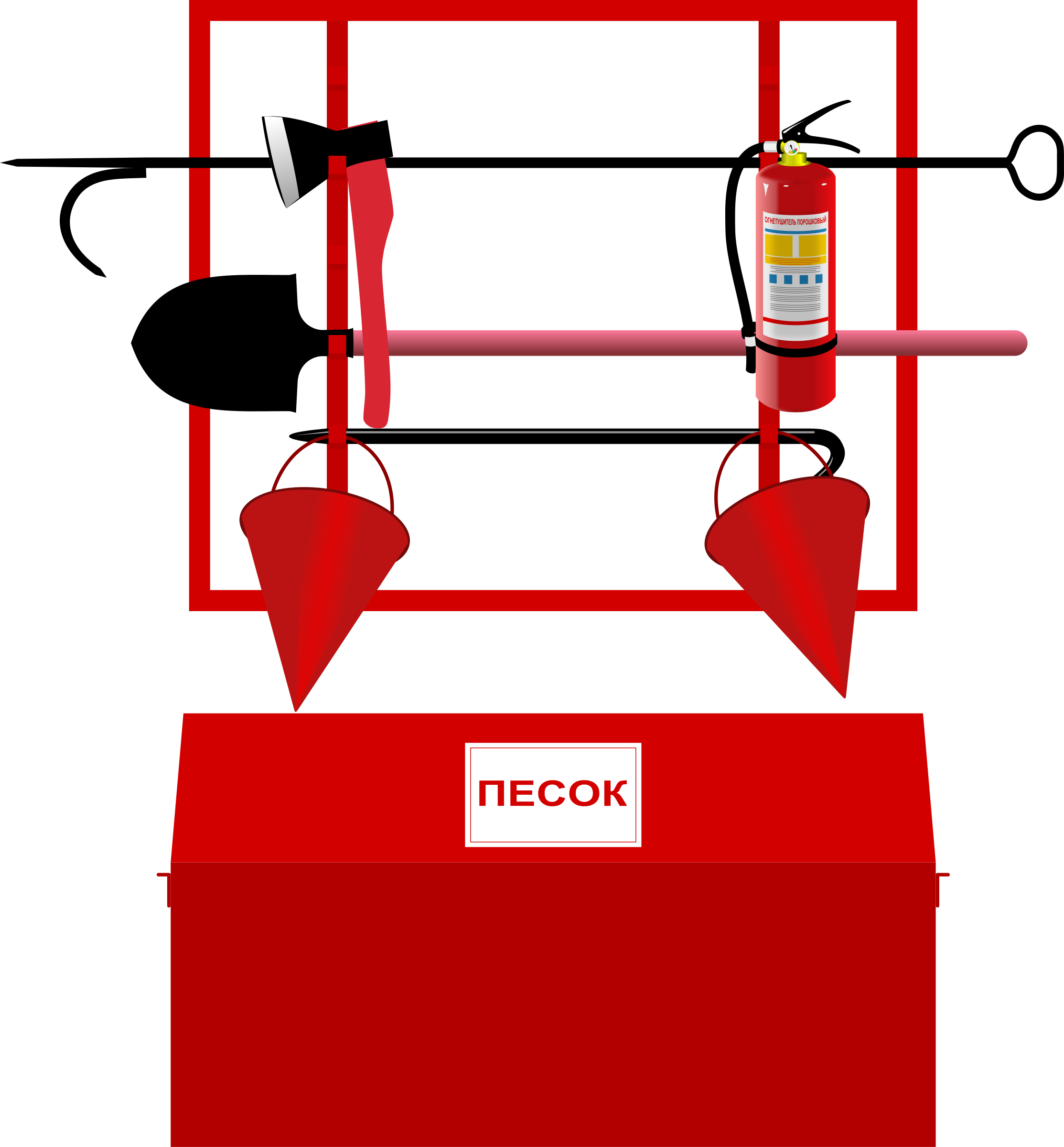 Fire Fighting Equipment Clipart (2227x2400)