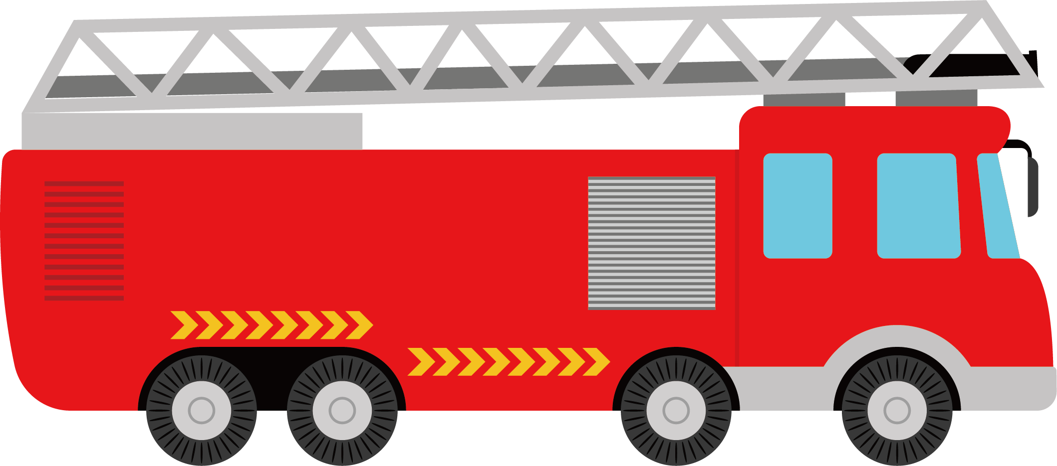 Fire Engine Car Transport Illustration - Camion De Bomberos Png (2118x935)