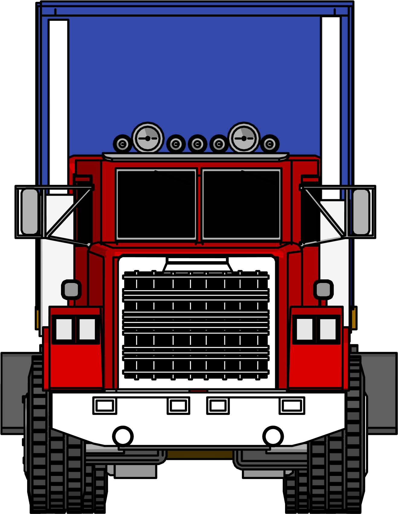 Industrial Truck Big Truck Clipart Png Image Front - Truck Front View Png (1370x1748)