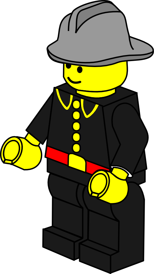 Lego Town Fireman Clipart - Lego Clipart (512x911)