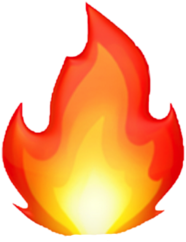Fire Emoji Png - (627x812) Png Clipart Download