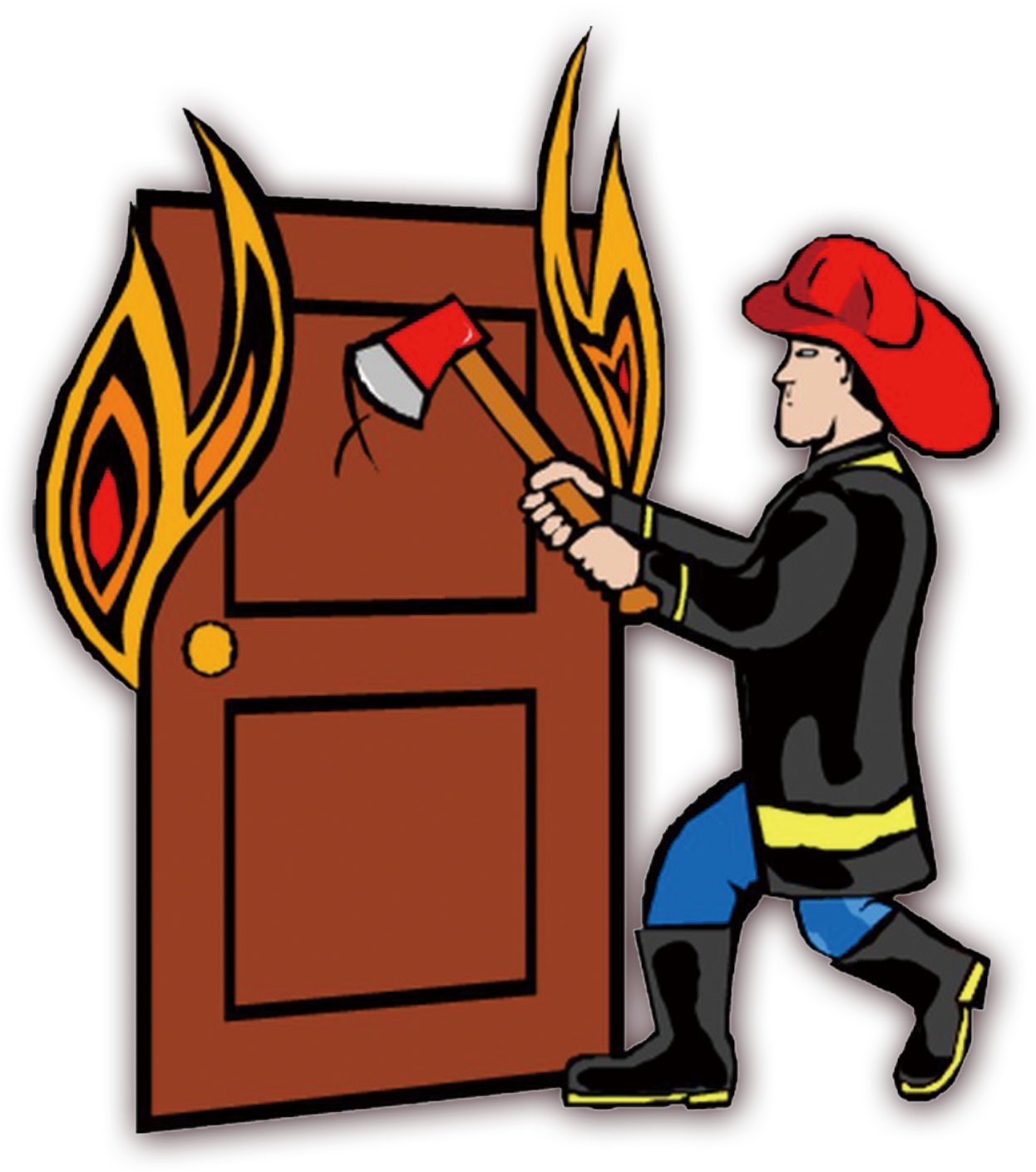 Firefighter Clip Art - Fire Extinguisher (1677x1637)