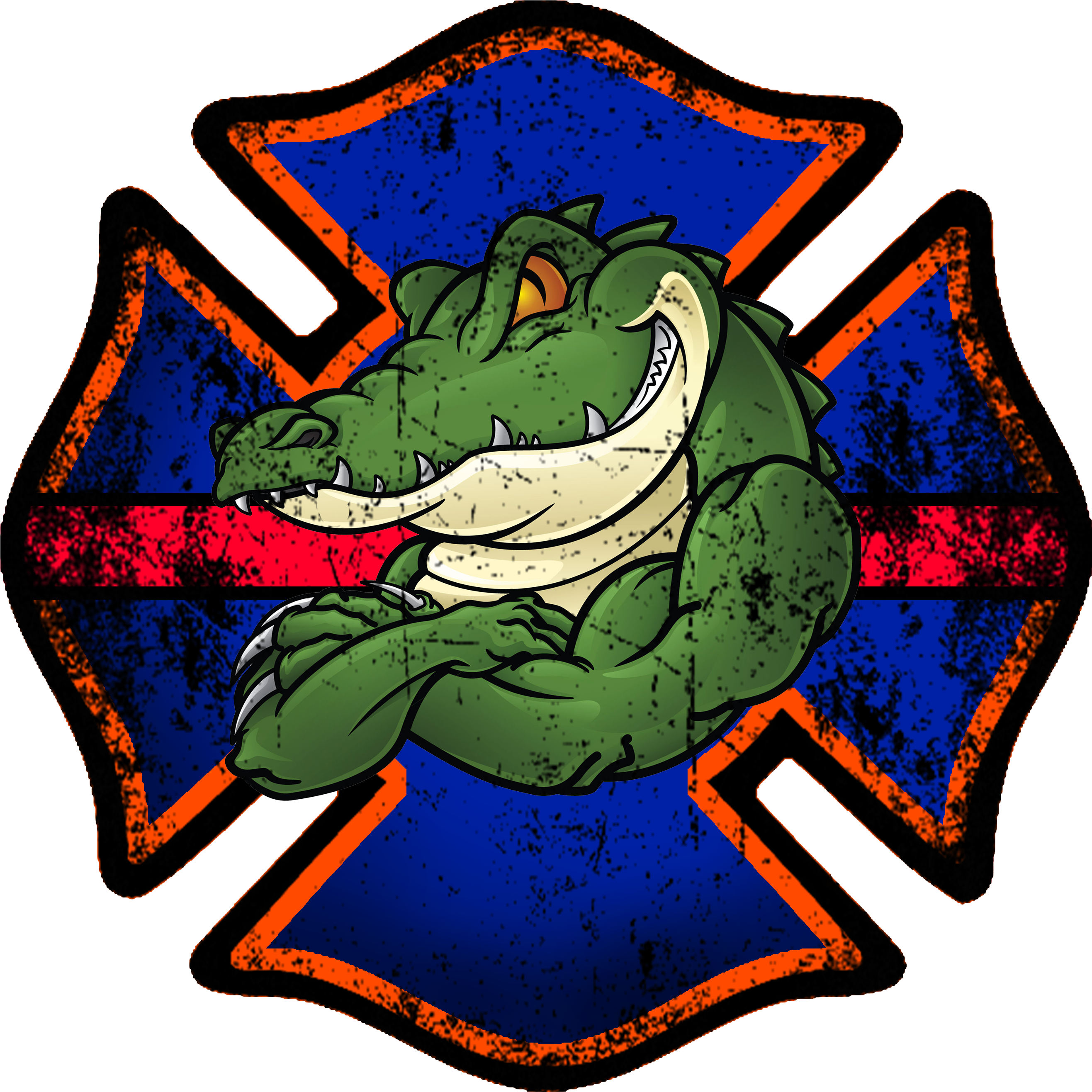 Florida Gator Firefighter Decal - Firefighter Got Your 6 (2880x2880)