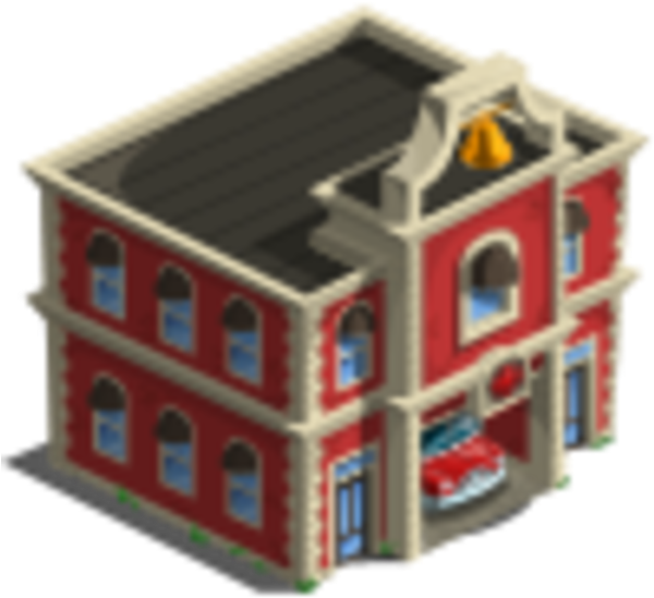 Cartoon Firehouse - Fire Station Png (600x600)
