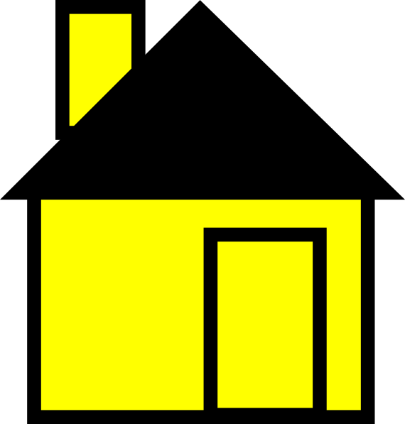 Yellow House Cliparts - Simple To Draw House (570x597)