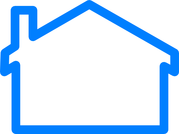 House Outline Blue House Clip Art At Vector Clip Art - House (600x450)