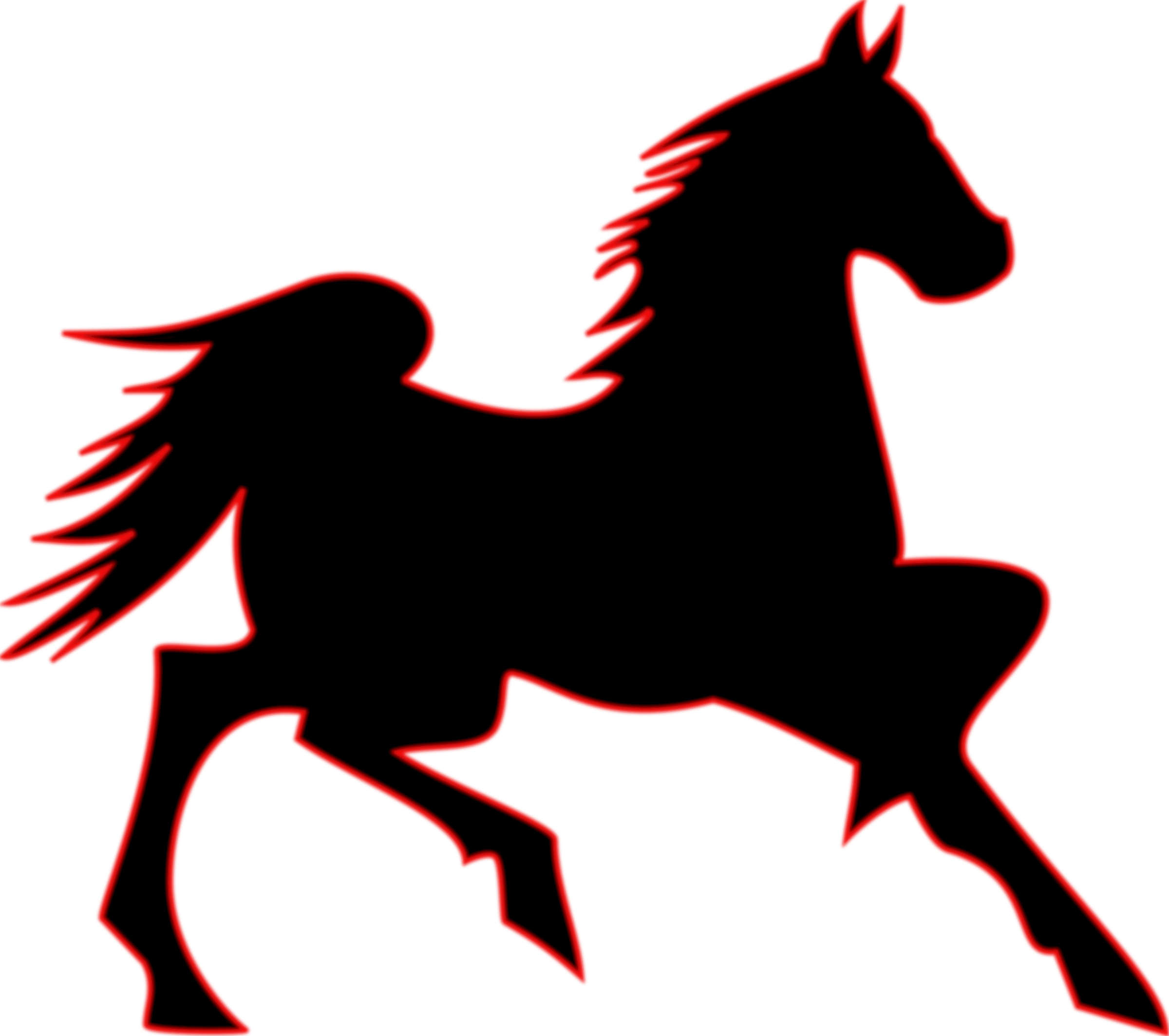 Fire Horse - Dark Horse Clip Art (2400x2127)