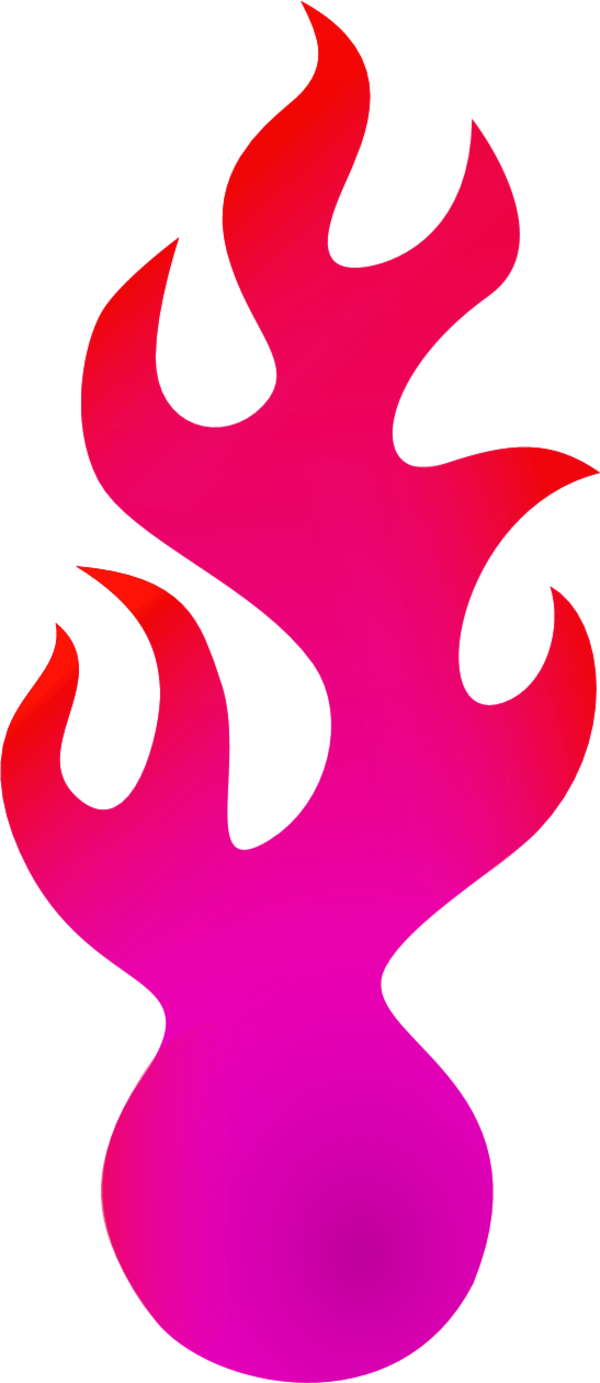 Fireball 20clipart - Pink Fire Clipart (600x1383)