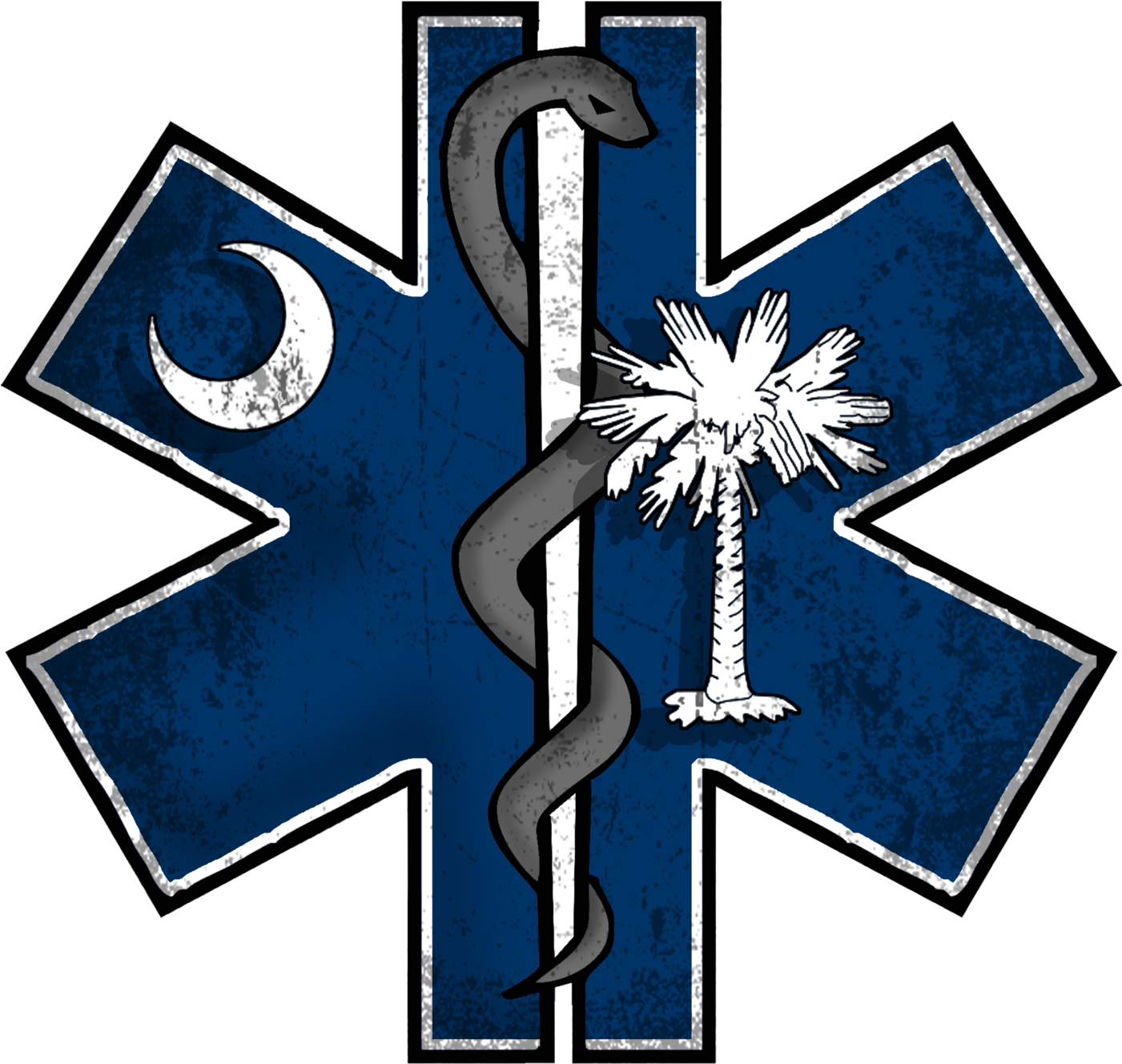 South Carolina Ems Decal - South Carolina State Flag (1400x1354)