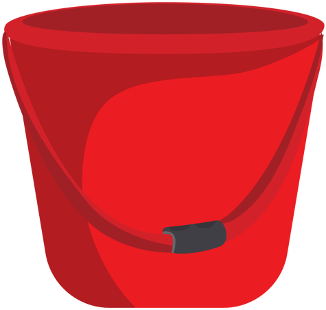 Firefighter Bucket Illustration Transparent Png - Red Plastic Buckets (512x512)