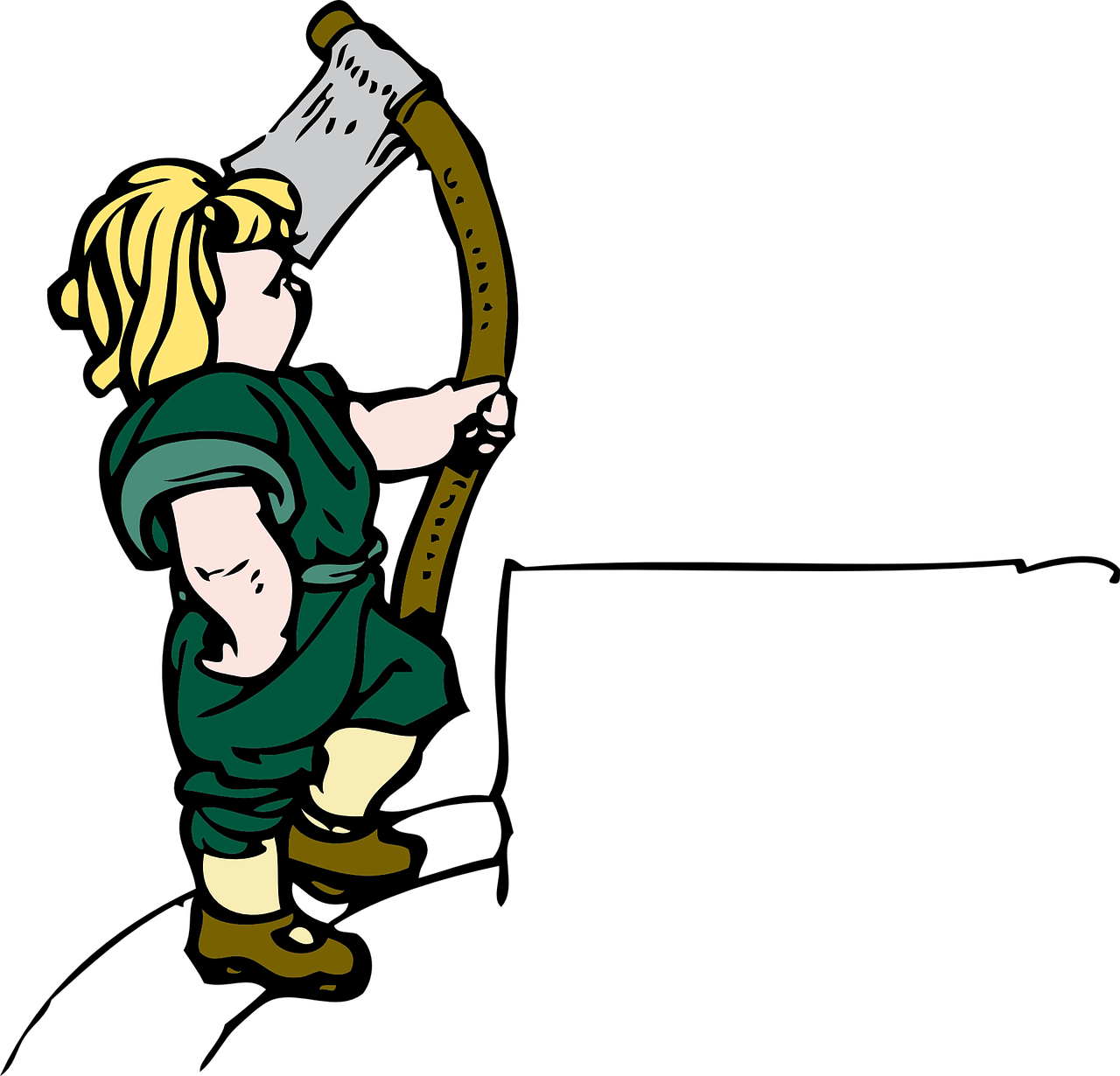 Axe Free Little Woodsman - Clip Art (1280x1230)