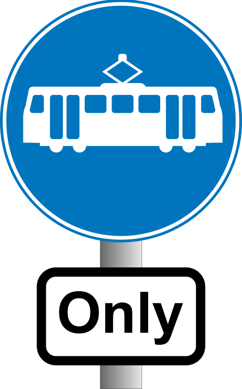 Road Sign Graphics Clipart - Tram Sign (497x800)