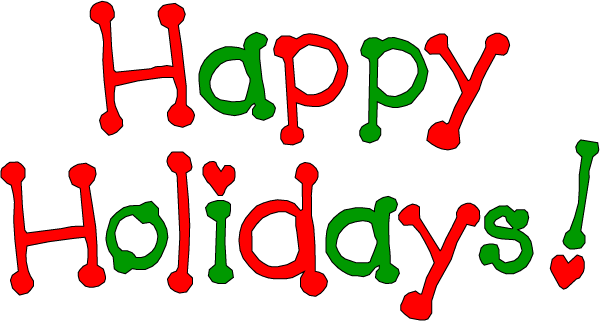 Happy Holidays - Happy Holidays Clipart Free (600x324)
