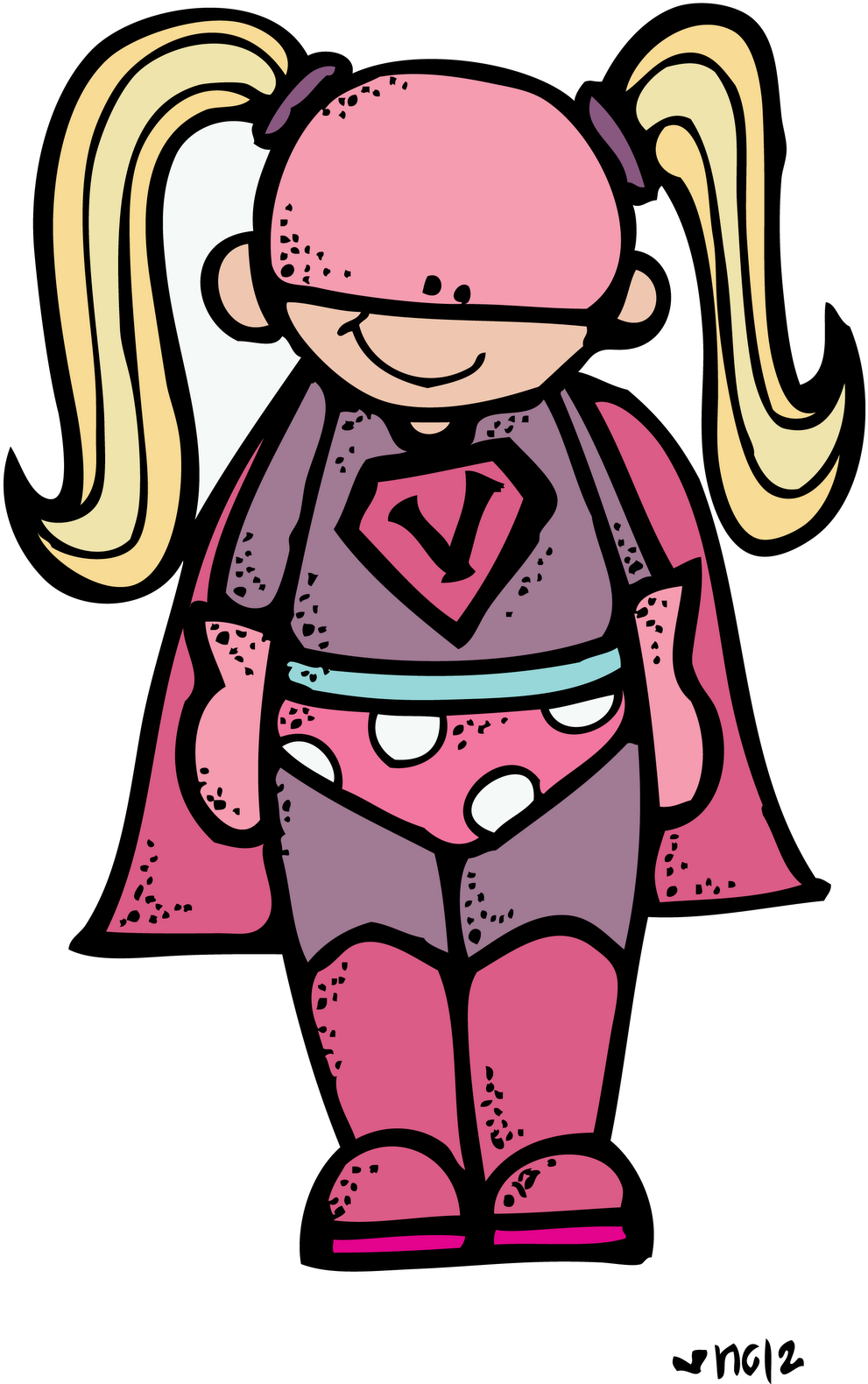 Twelve Clipart - Melonheadz Superhero (1012x1600)