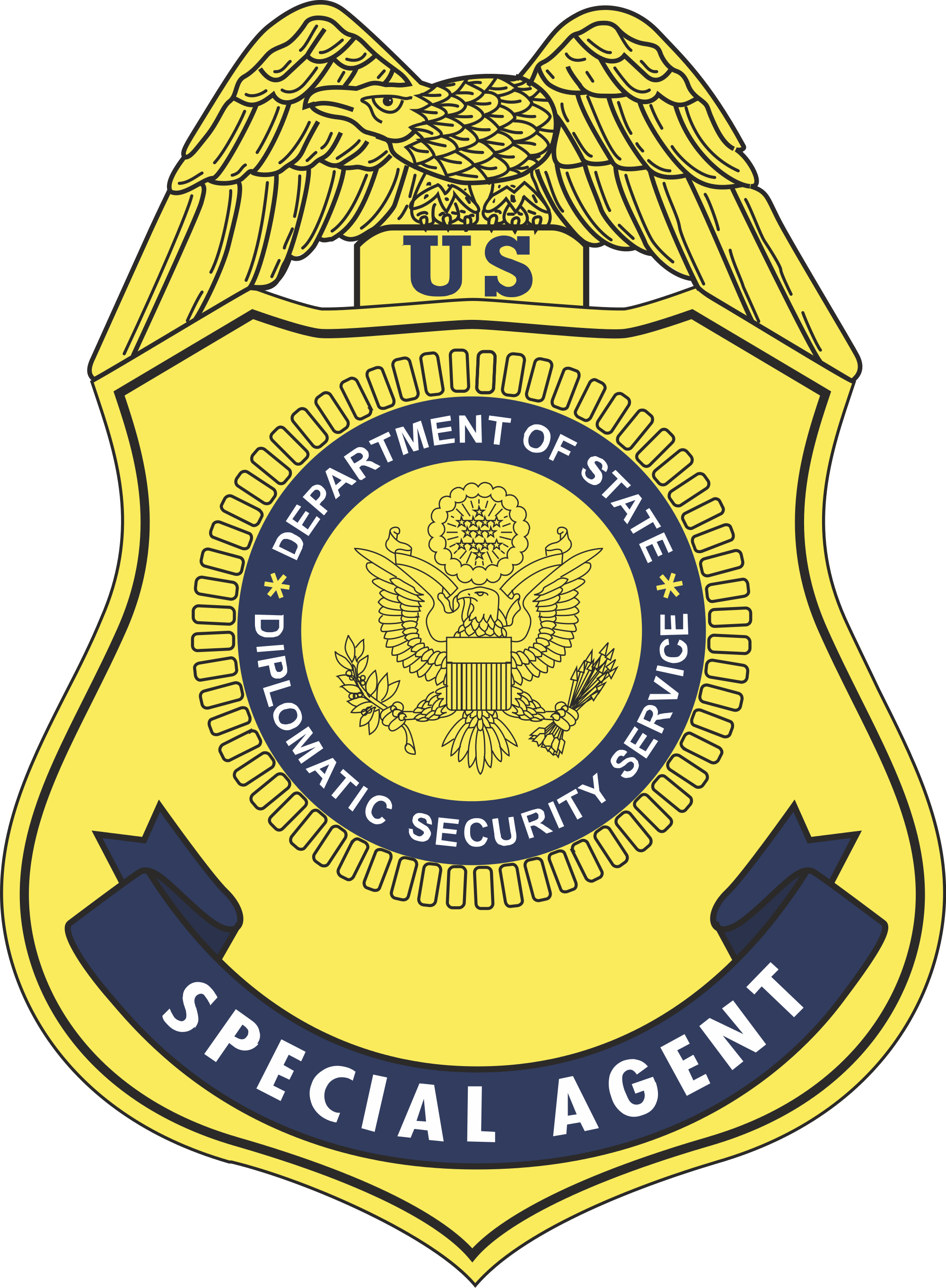 Badge Of The United States Diplomatic Security Service - Department Of State Diplomatic Security Service Badge (2000x2722)