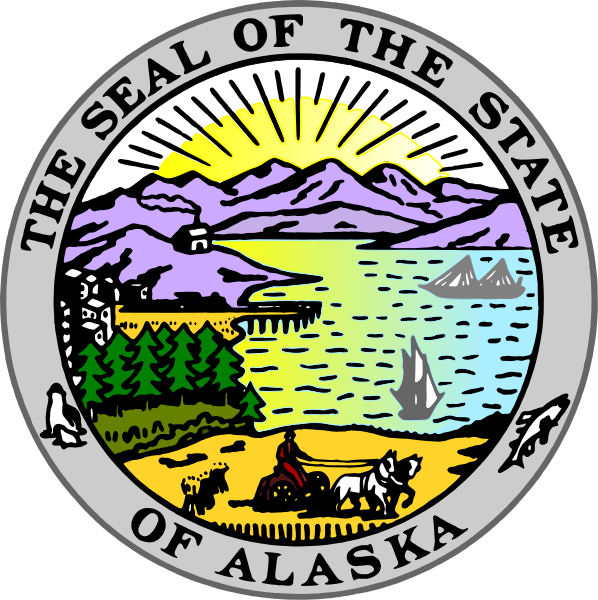 Seal Of The State Of Alaska Wooden Plaque - Seal Of The State Of Alaska (598x600)