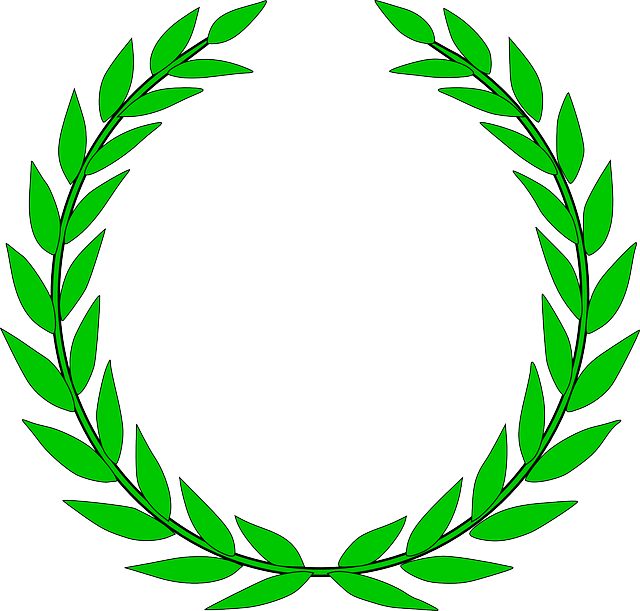 Drawing Black, Green, Icon, Wreath, Outline, Symbol, - Olive Branch Clip Art (640x611)