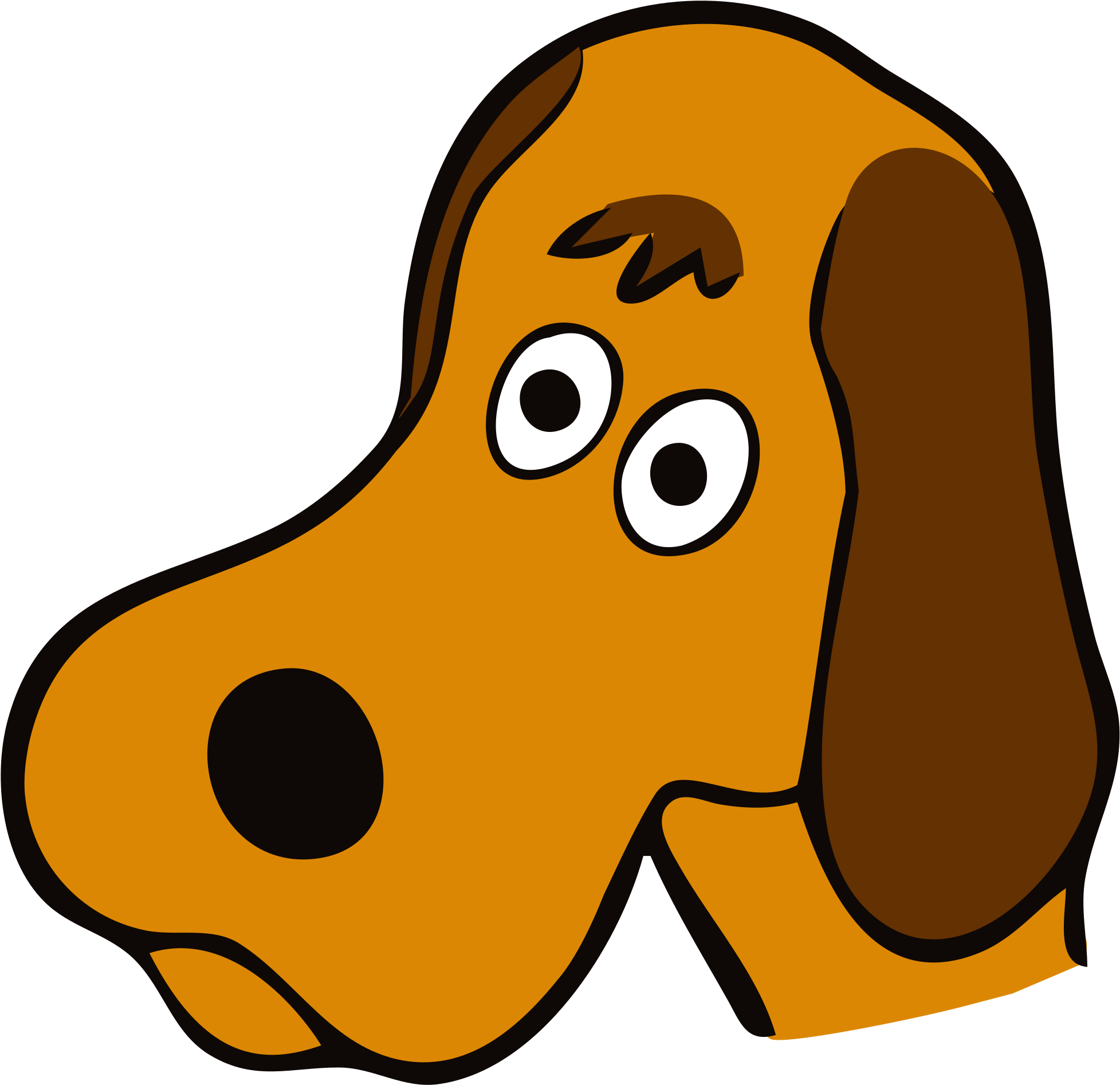 Drawn Dog - Custom Cartoon Dog Face Shower Curtain (2400x2363)