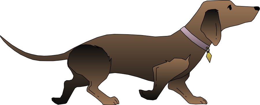 Free Dachshund Clipart - Cartoon Dog Psd (900x365)
