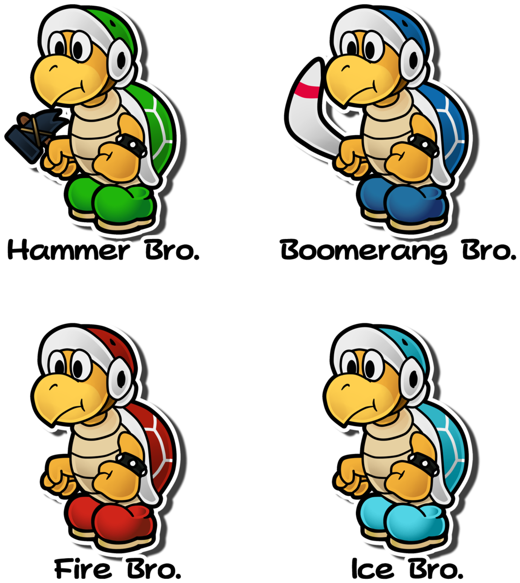 Tab Tattle Log ~ Bros - Hammer Bros Paper Mario (1024x1147)