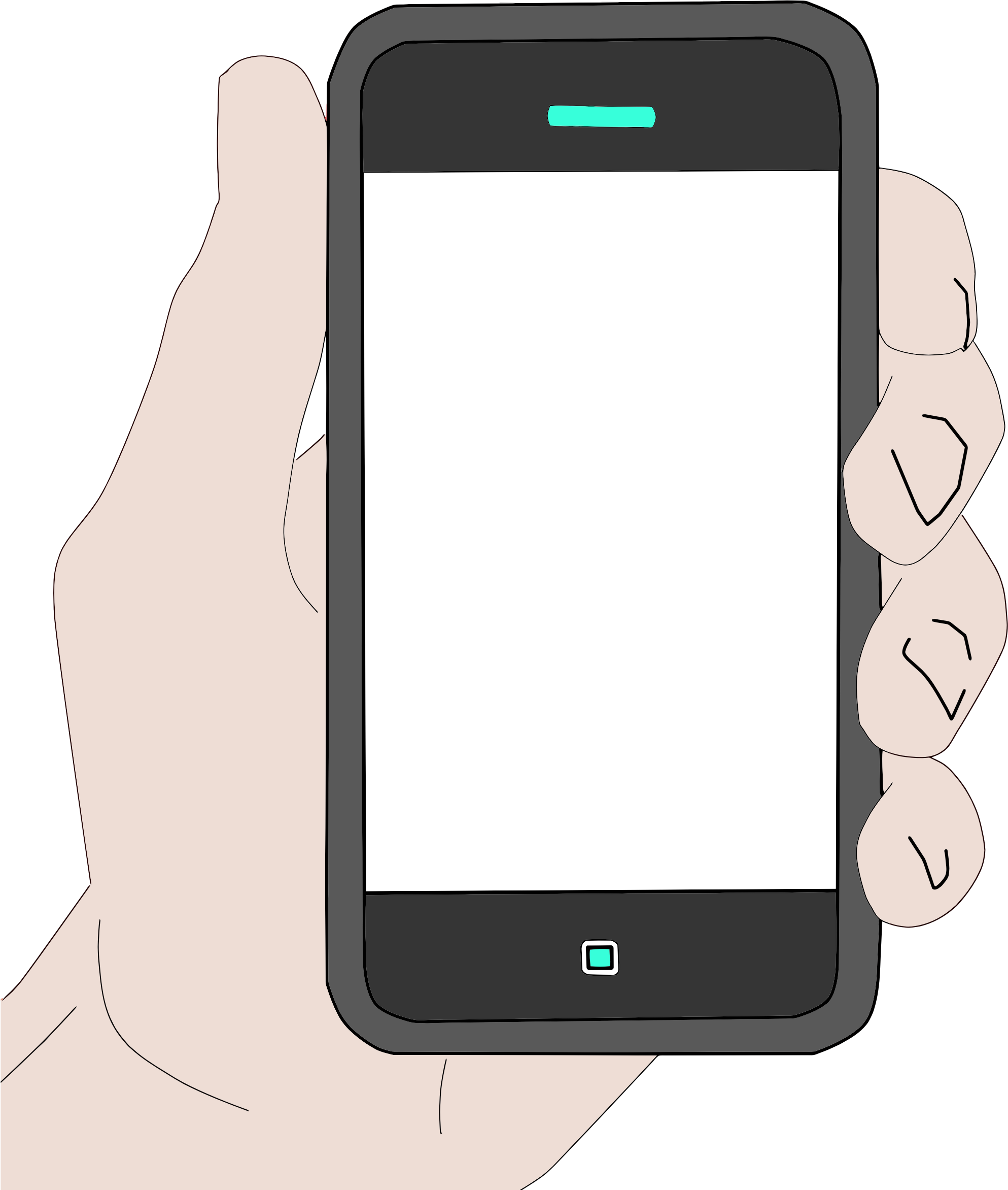 Big Image - Hand Holding Phone Clipart (1987x2344)