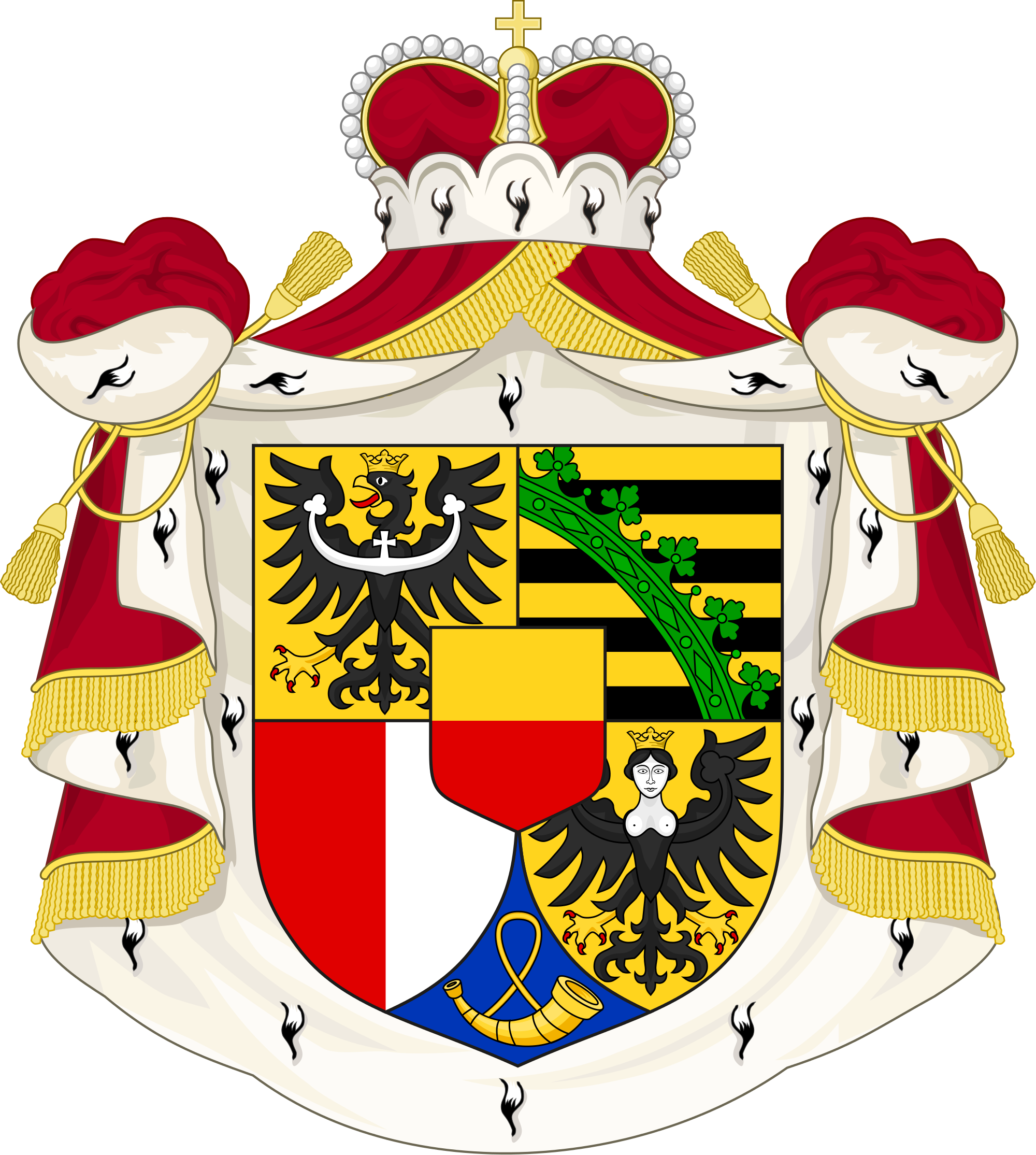 File - - Svg - Liechtenstein Coat Of Arms (2000x2229)
