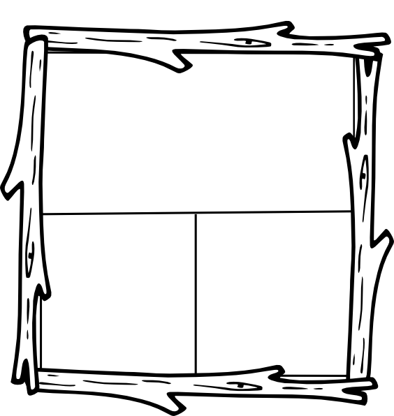 Logging Clip Art - Wood Border Clip Art Black And White (564x596)