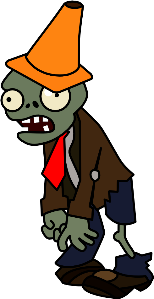 Zombies - Conehead Zombie Plants Vs Zombies (767x1086)