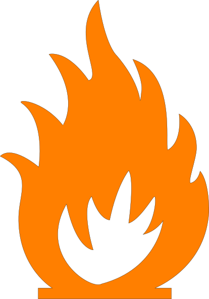Orange Flames Clip Art At Clker - Fire Symbol (414x592)