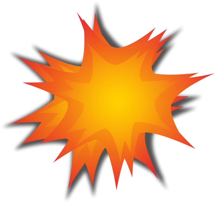 Explosion Fire Clipart - Pow Png (900x830)
