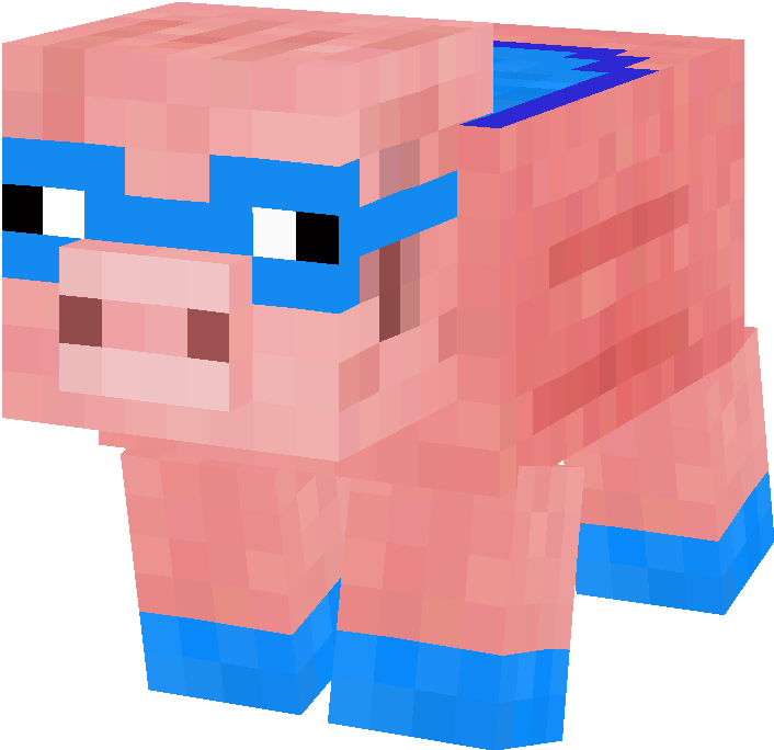 Minecraft Clipart Piggy - Minecraft Skin Super Pig (706x684)