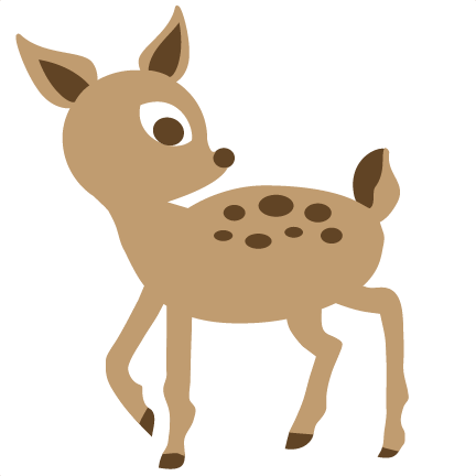 Deer Svg Cut File For Scrapbooking Free Svgs Free Svg - Woodland Baby Deer Clipart (432x432)