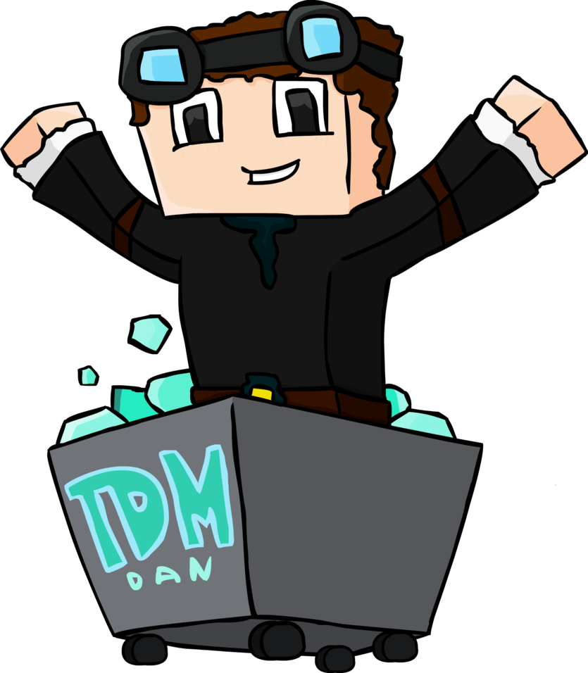 Dantdm By Biclawdesigns-d6 - Dan From The Diamond Minecart (1024x1172)