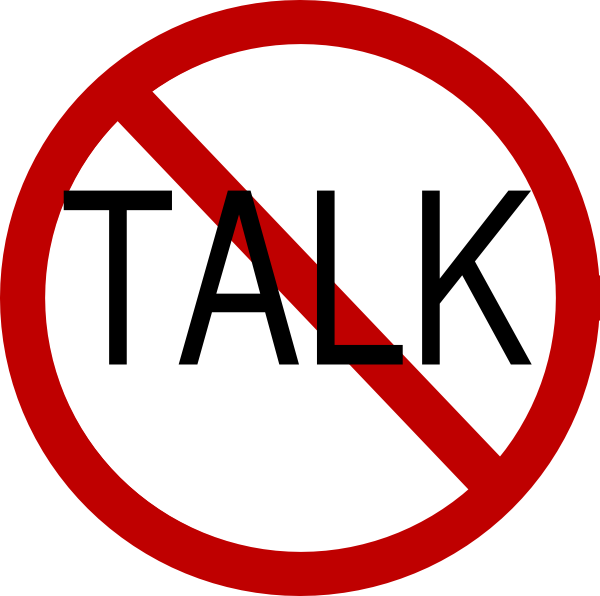No Talk Clip Art At Clker - Don T Talk In Class (600x596)