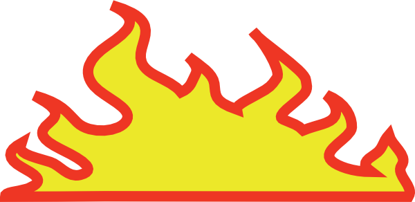 Wide Racing Flame Clip Art At Clker - Wide Flame (600x292)