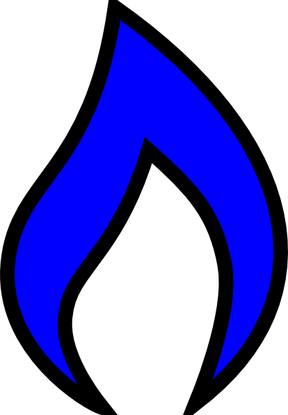 Cartoon Blue Flame Png (414x596)
