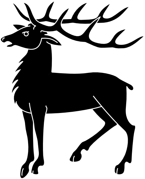 Deer Clip Art At Clker - Deer Coat Of Arms (486x599)