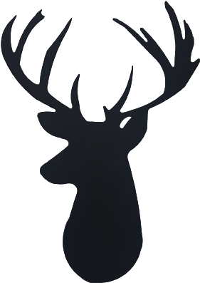 Deer Head Wall Emblem - Deer Head Silhouette Transparent (400x400)