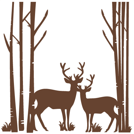 Deer Scene Silhouette Clip Art Clipart Collection - Deer Svg File Free (432x432)