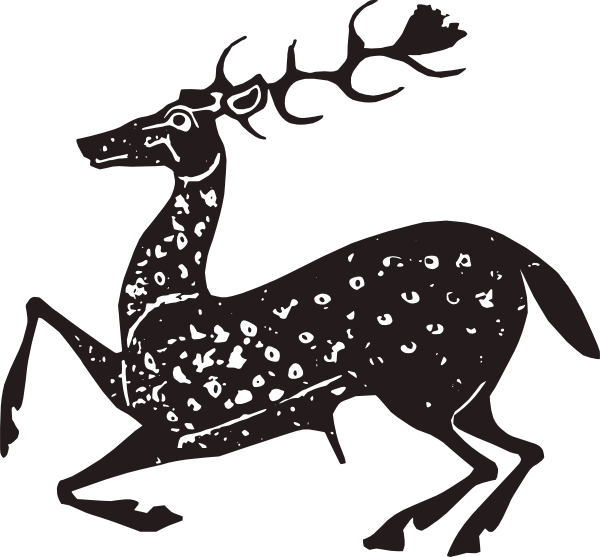Brown Deer Silhouette Shower Curtain (600x557)