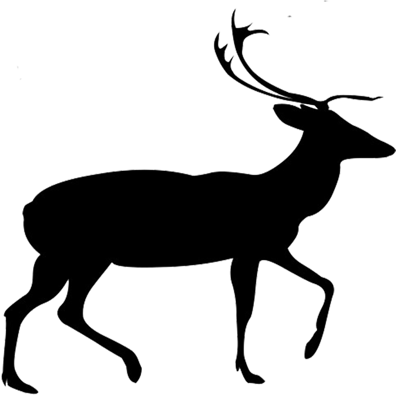 Animal Silhouette, Silhouette Clip Art - Hirsch-silhouette Mauspad (827x798)