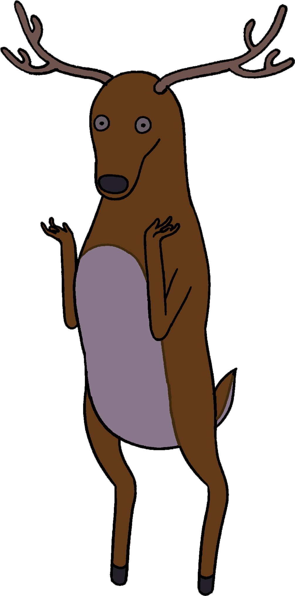 Scary Clipart Deer - Deer From Adventure Time (1071x2065)
