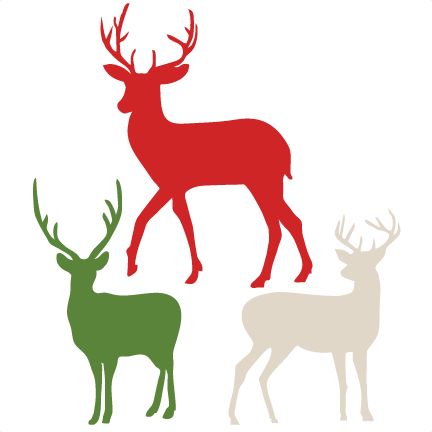 Flying Reindeer Silhouette Deer Outline Profile Clip - Free Reindeer Svg Files (432x432)