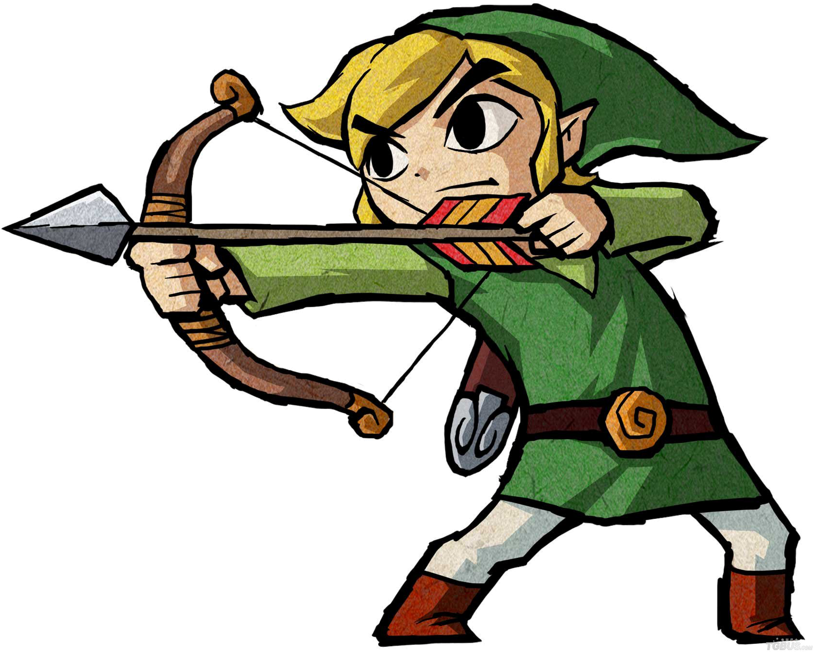 Link Pictures - Legend Of Zelda Four Swords Green (1600x1286)