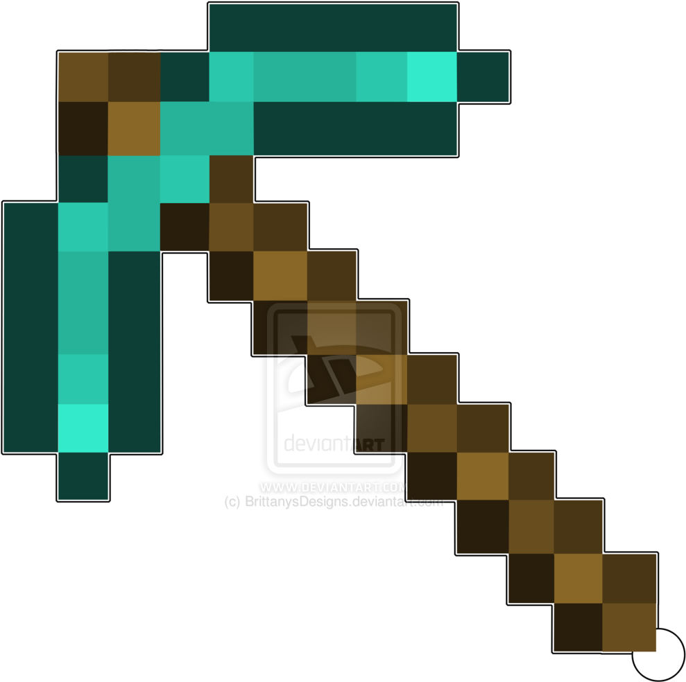 Minecraft Pickaxe Coloring Pages - Minecraft Diamond Pickaxe Png (1024x1448)