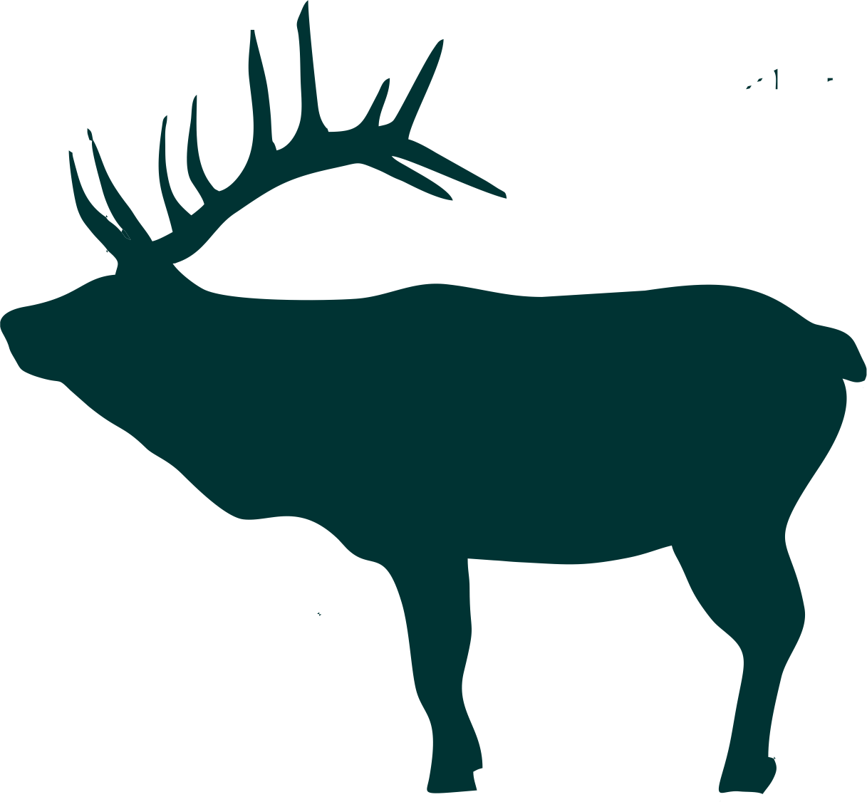 Deer Antlers Silhouette Png - Benevolent And Protective Order Of Elks (1217x1126)