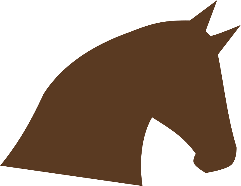 Lion Head Silhouette Clip Art - Horse Head Clip Art (972x750)
