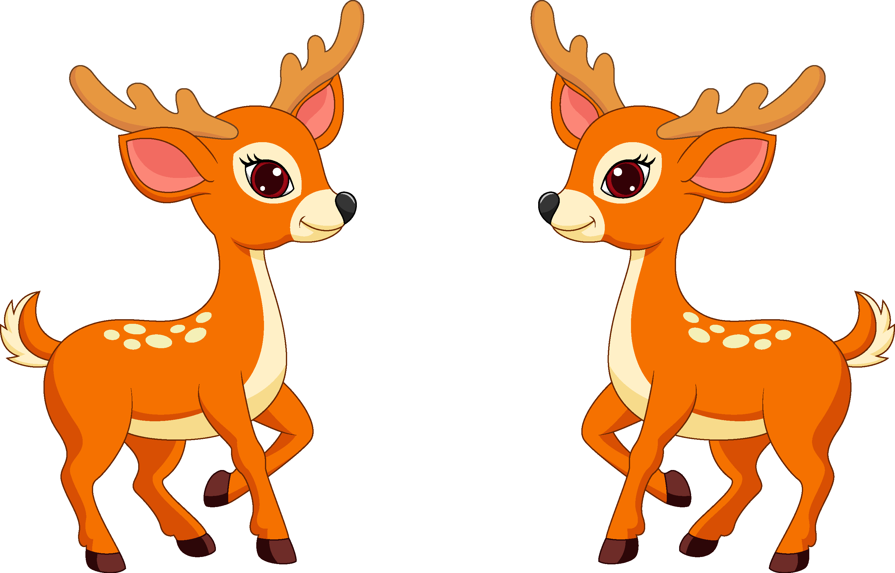 White-tailed Deer Clip Art - Cute Clipart Of Deer (2902x1858)