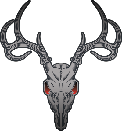 Deer Head Silhouette Clip Art - Tete De Chevreuil Squelette (400x431)